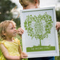 Personalised Heart Tree Print