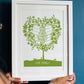 Personalised Heart Tree Print