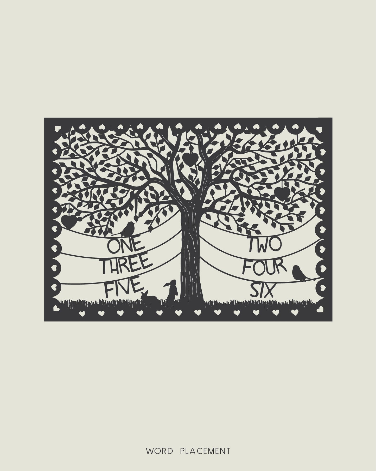Personalised Family Tree Papercut