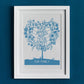 Personalised Heart Tree Print