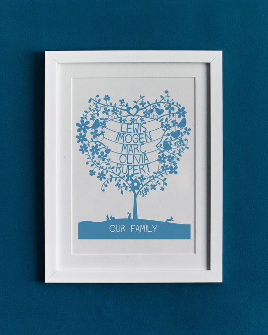 Personalised Heart Tree Print
