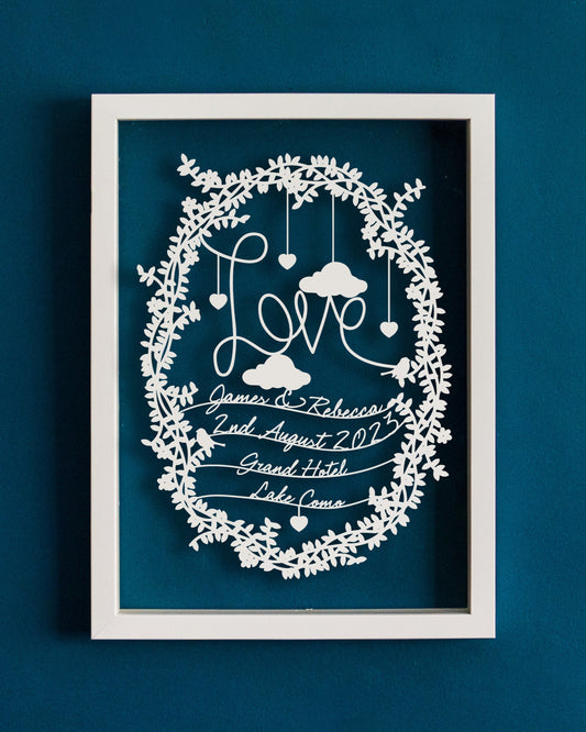 Personalised Love Papercut