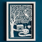 Personalised New Baby Tree and Stork Papercut