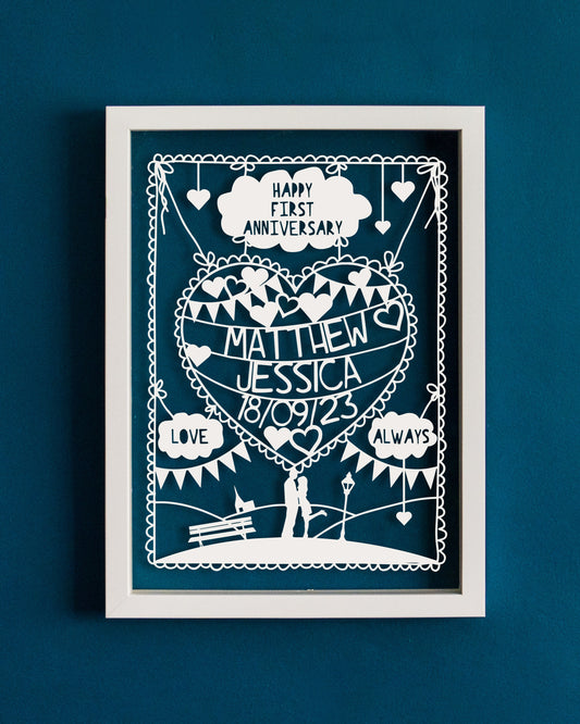 Personalised Romantic Love Papercut