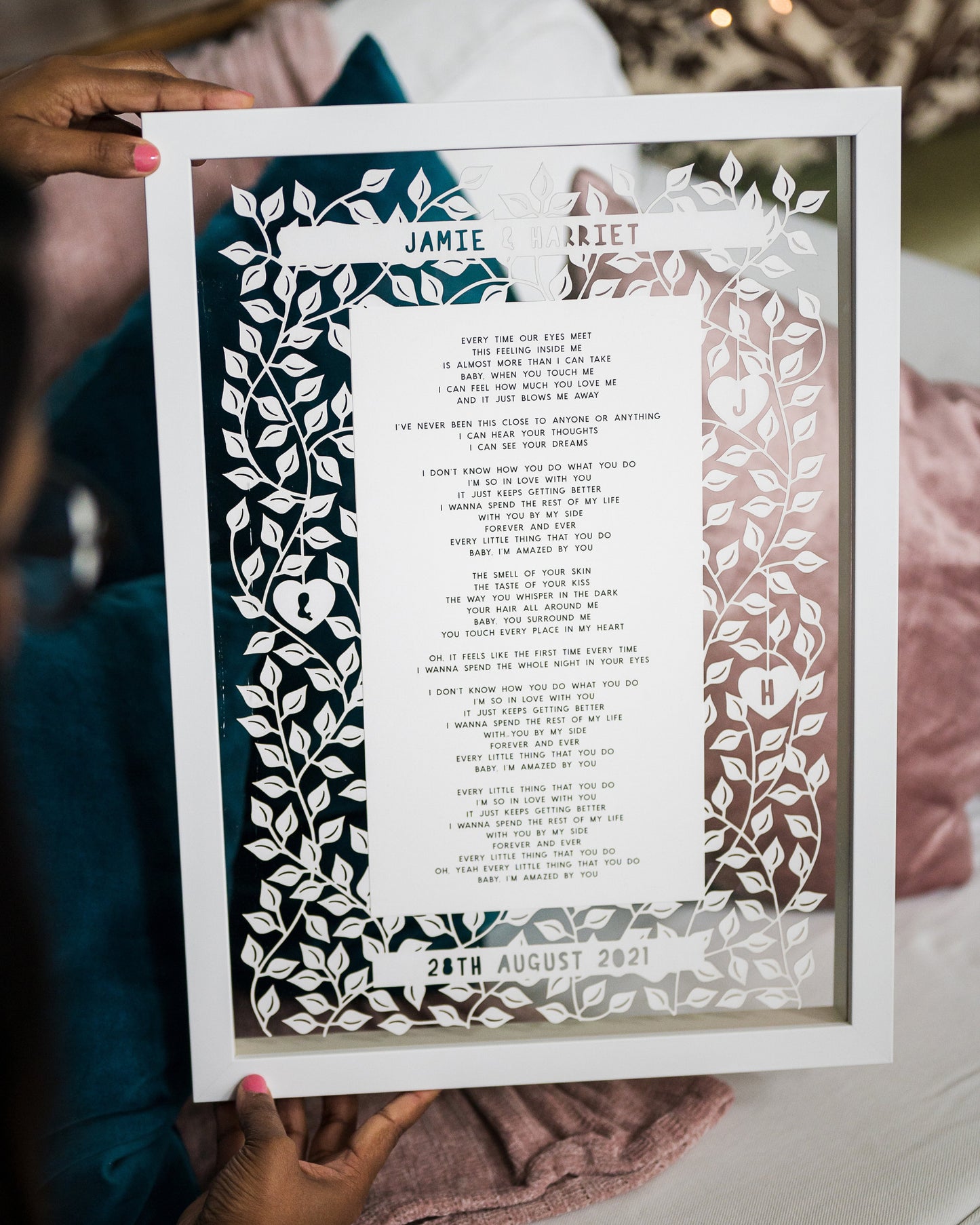 Personalised Wedding Song Papercut