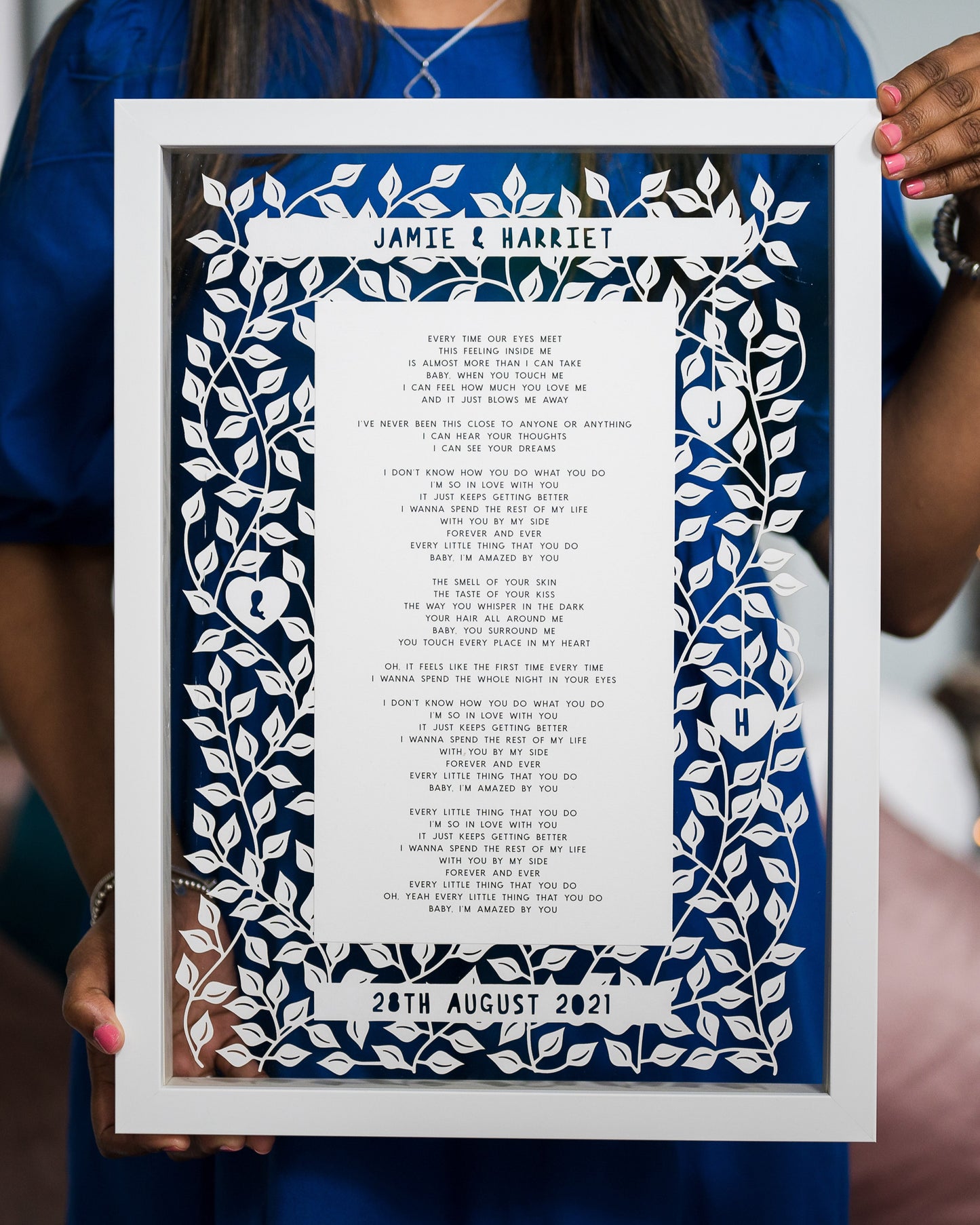Personalised Wedding Song Papercut